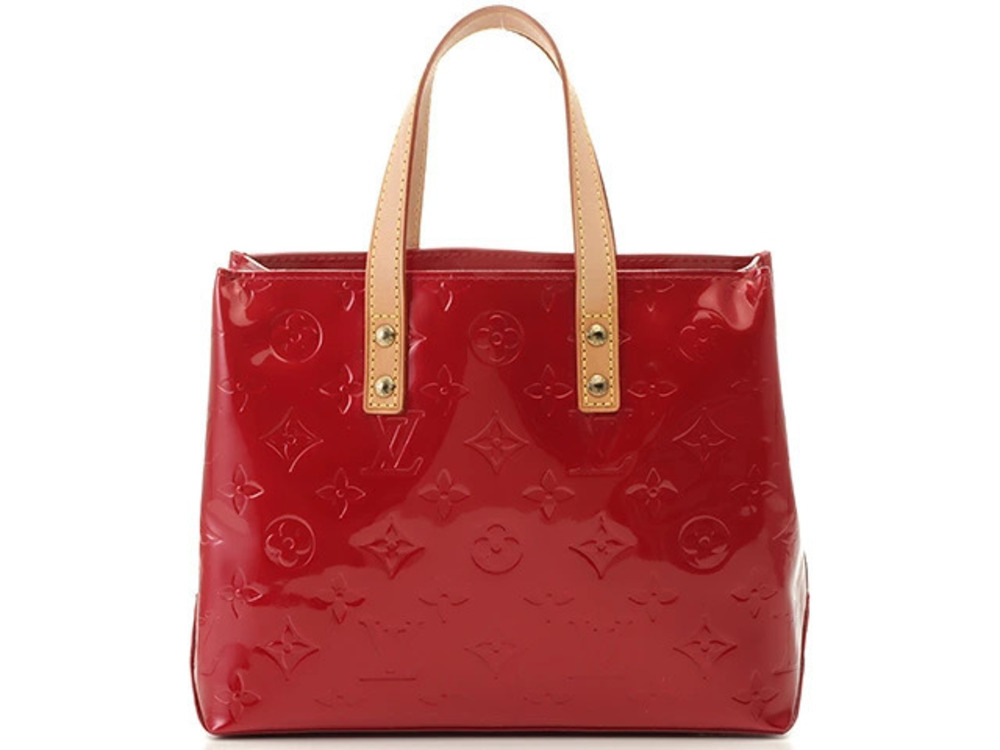 LOUIS VUITTON Lead Tote Bag Vernis Pomme d Amour